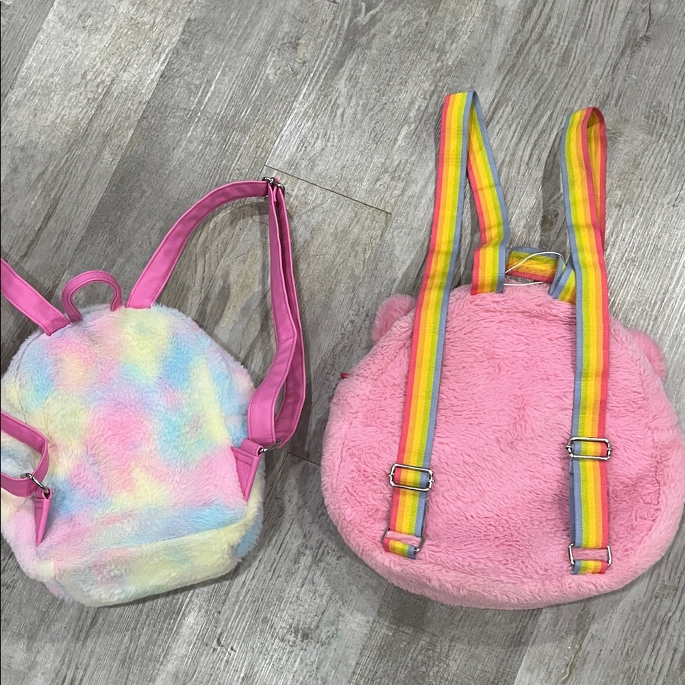 Care Bears Loungefly backpack 🎒 Colorful Plush Bear Backpack Set cute - Picture 11 of 13